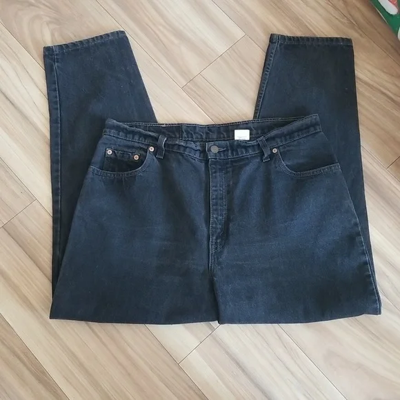 Vintage LEVI'S 551 Black Womens Size 18 Short. Mom Jeans Relaxed Taper. VINTAGE - Picture 4 of 6